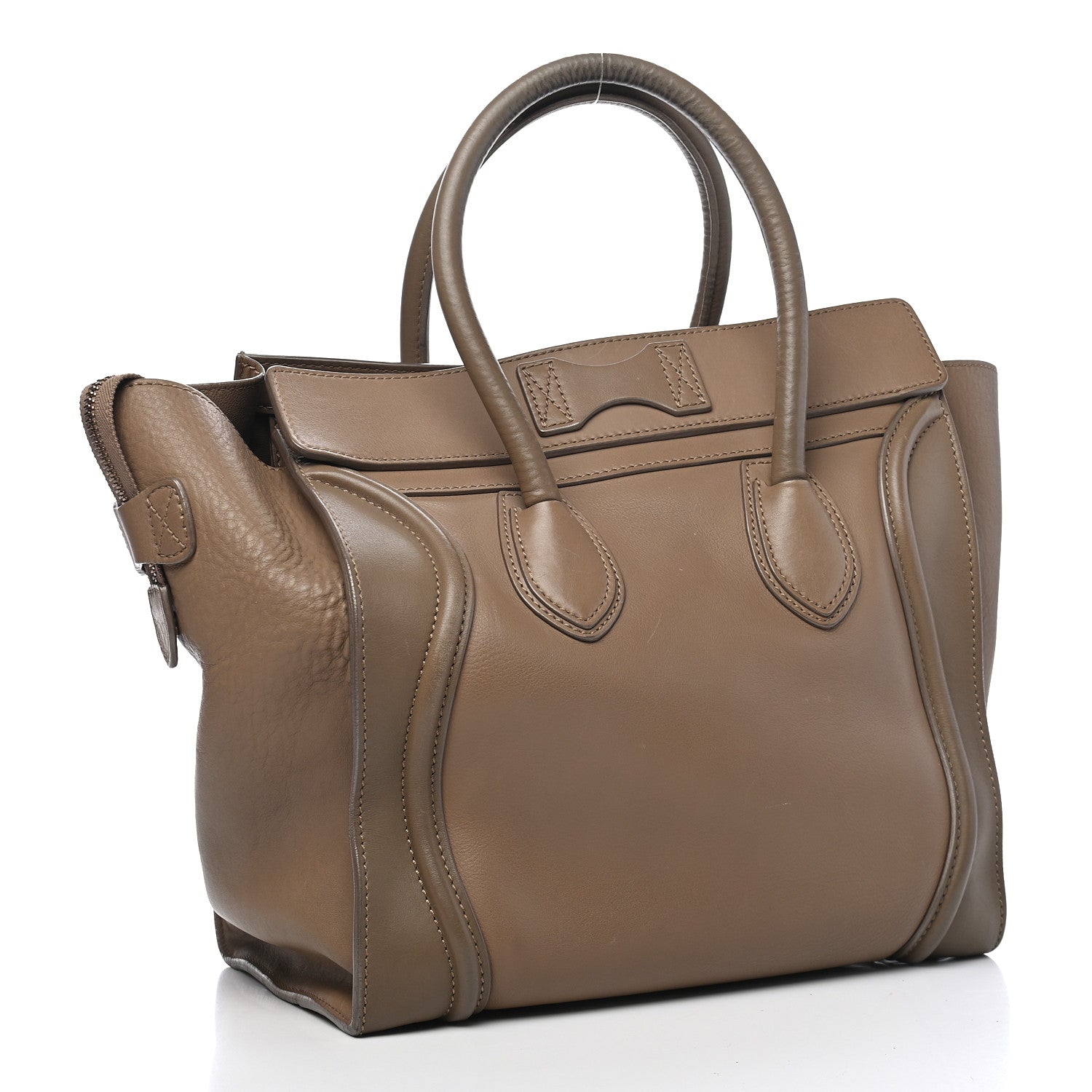 Celine Smooth Calfskin Micro Luggage Camel 3 of 8