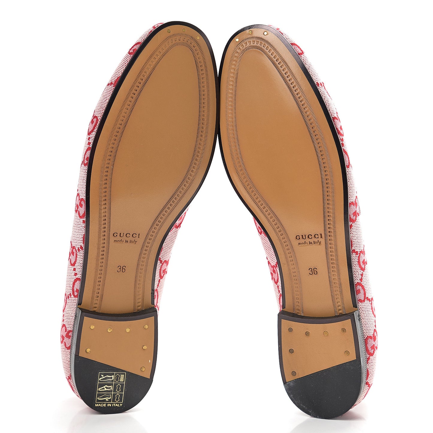 Canvas GG Monogram Horsebit Womens Jordaan Loafers 36 Gardenia Hibiscus Red