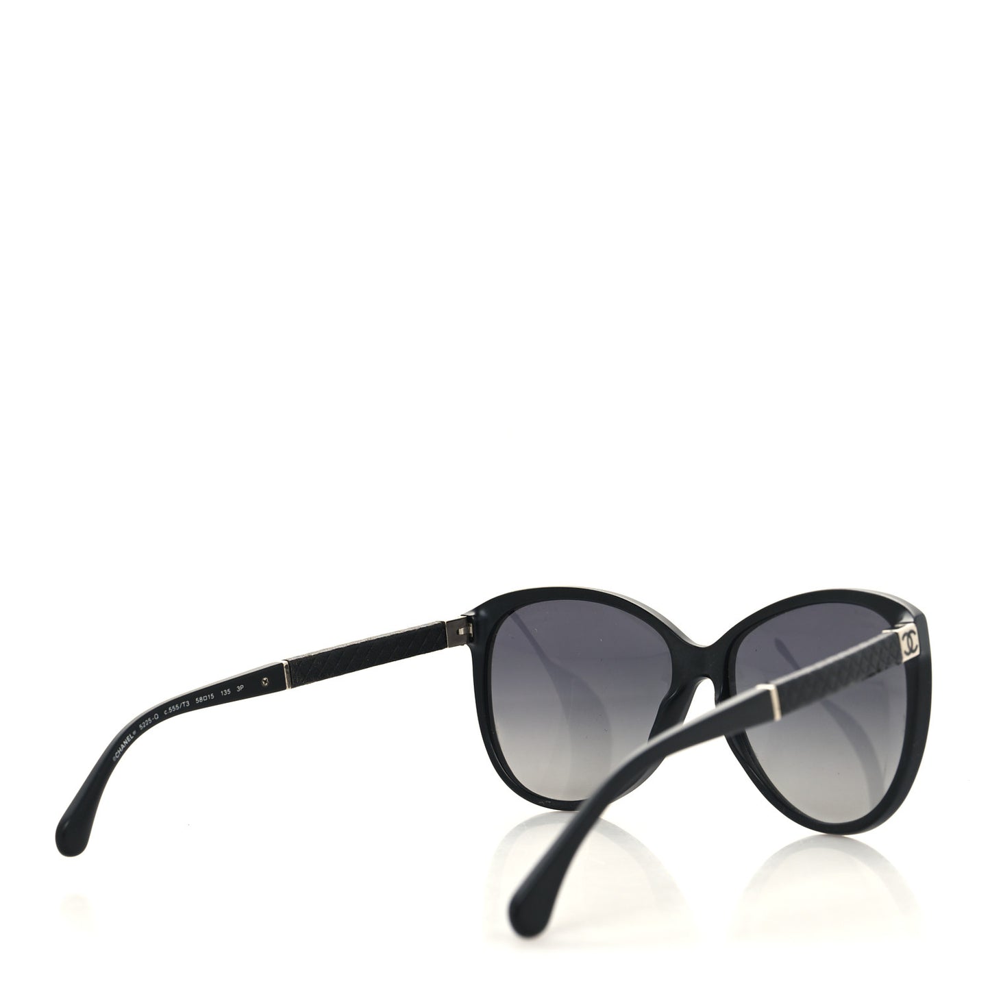 Lambskin Quilted Acetate CC Sunglasses 5225-Q Black