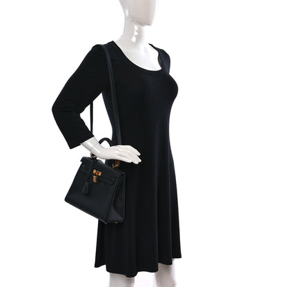 Hermes Togo Kelly Retourne 25 Black 2 of 9