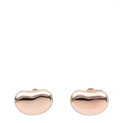 Tiffany 18K Rose Gold 5mm Elsa Peretti Bean Earrings 1 of 4