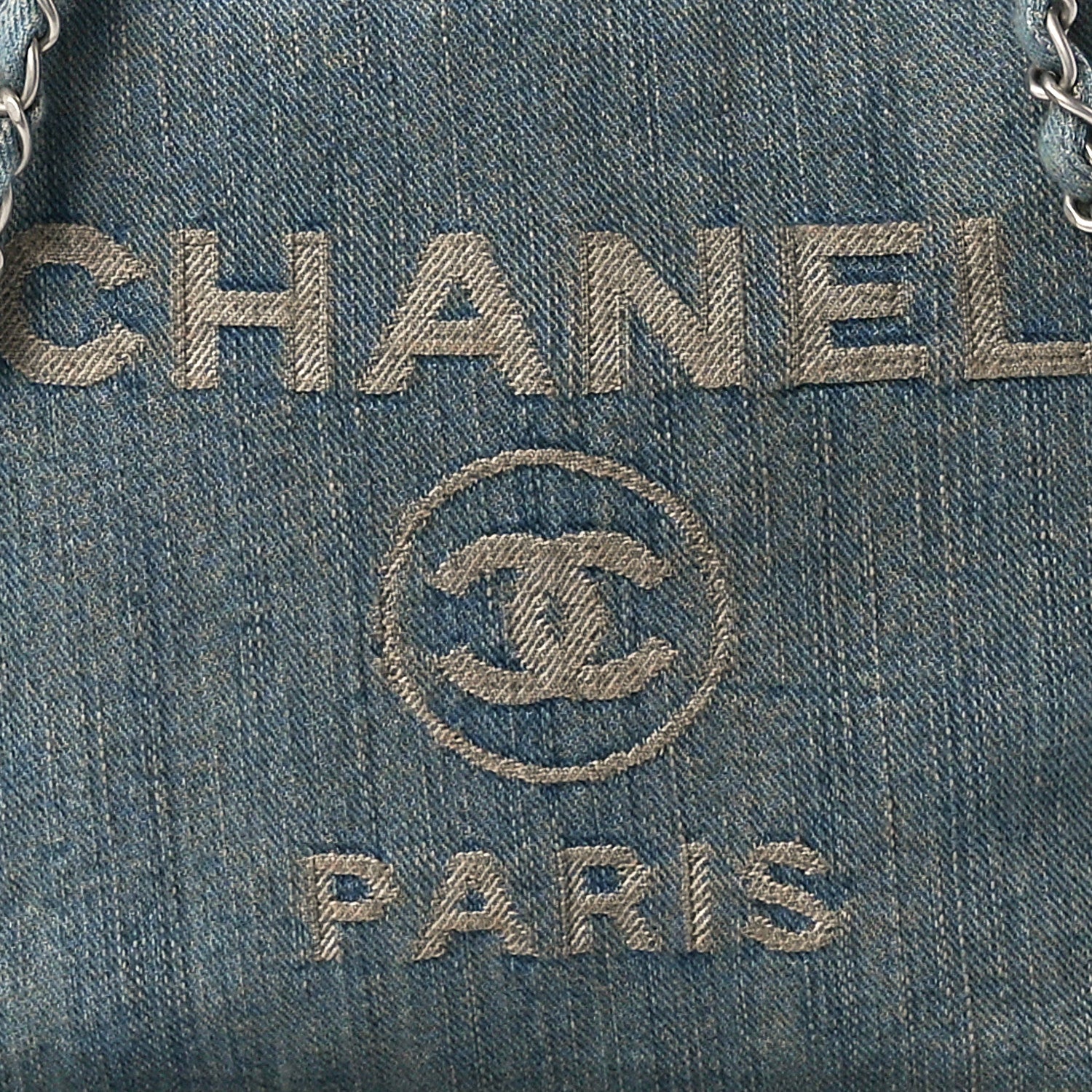 Chanel Denim Small Deauville Tote Light Blue 8 of 11