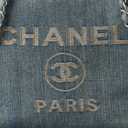 Chanel Denim Small Deauville Tote Light Blue 8 of 11