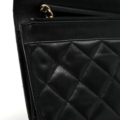 Chanel Lambskin Quilted Wallet On Chain WOC Black 12 of 13