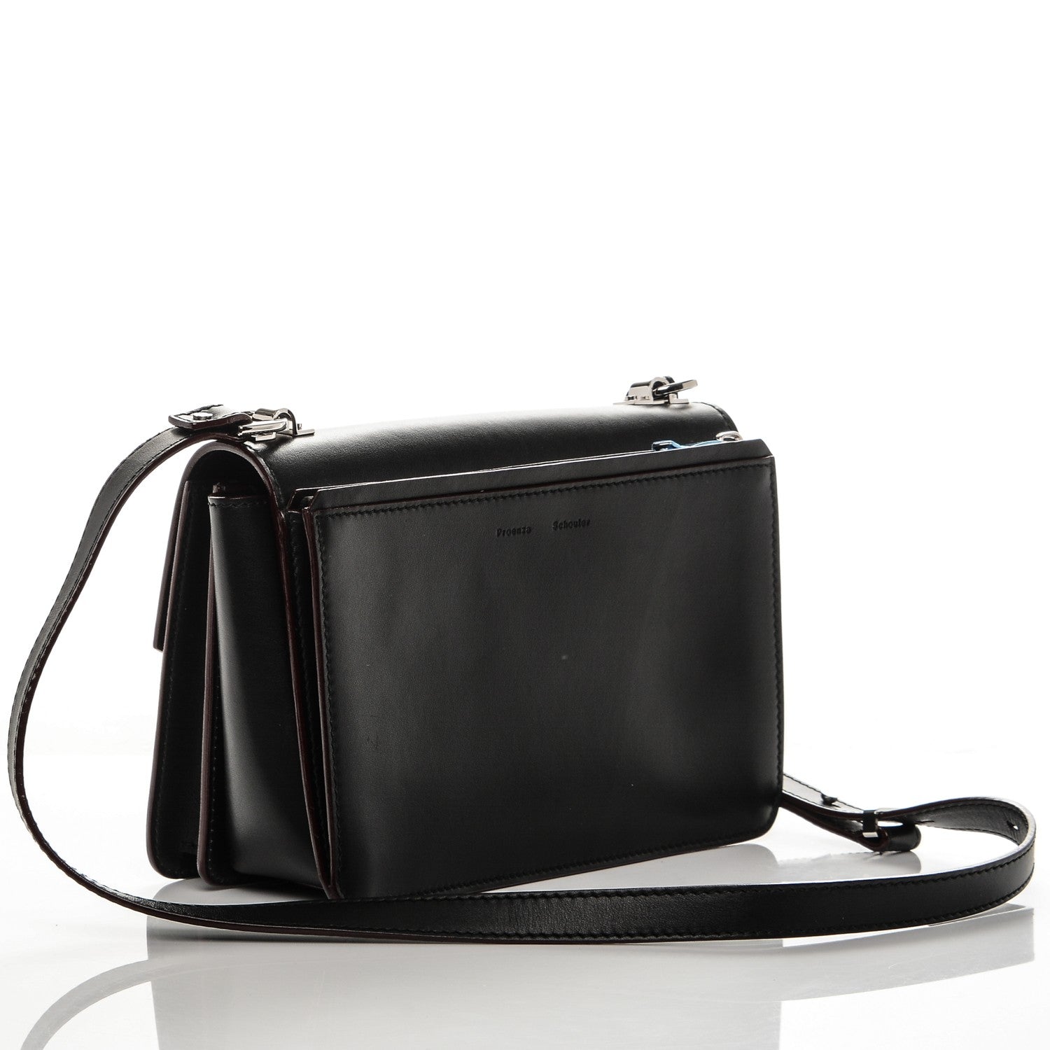 Proenza Schouler Smooth Leather Hava Shoulder Bag Black 3 of 6