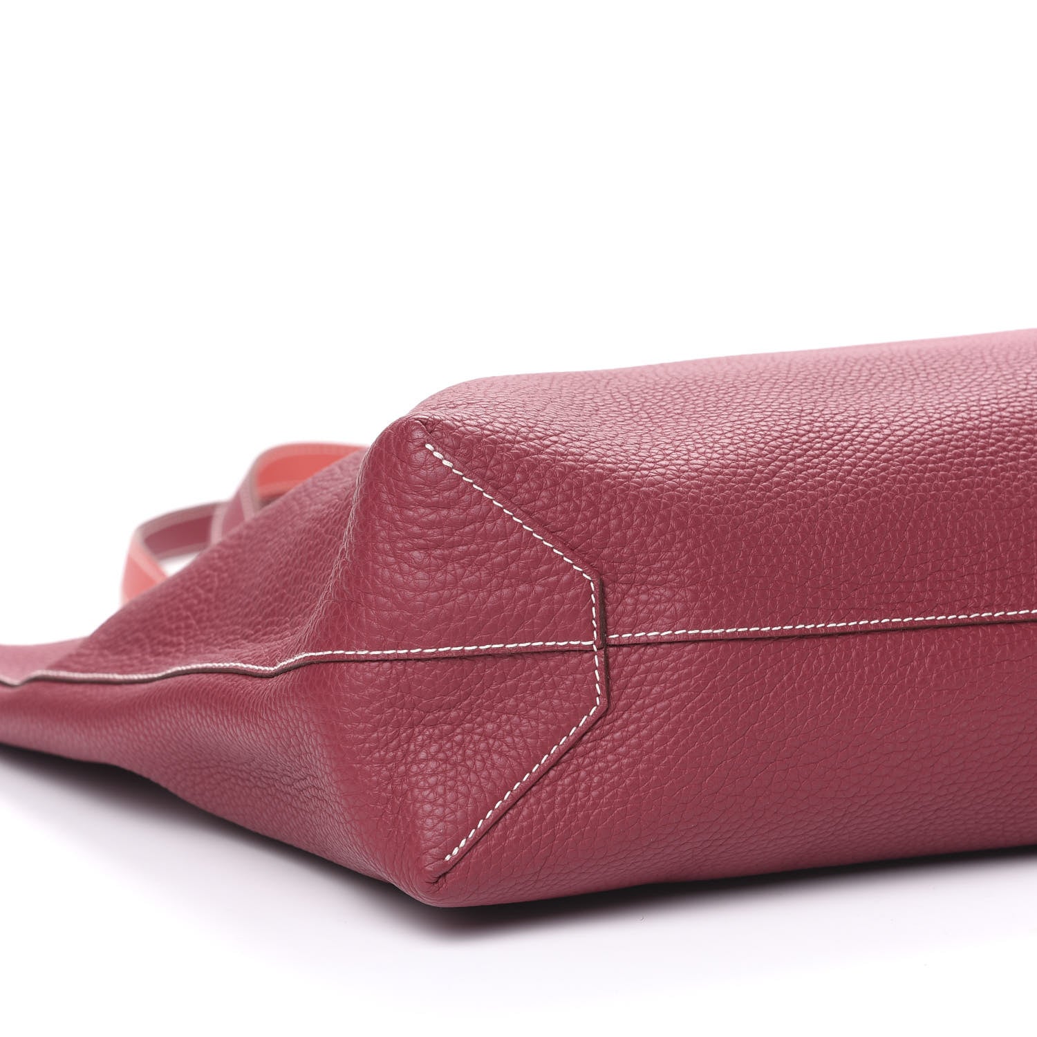 Hermes Taurillon Clemence Double Sens 36 Reversible Tote Rubis Bougainvillea 10 of 15