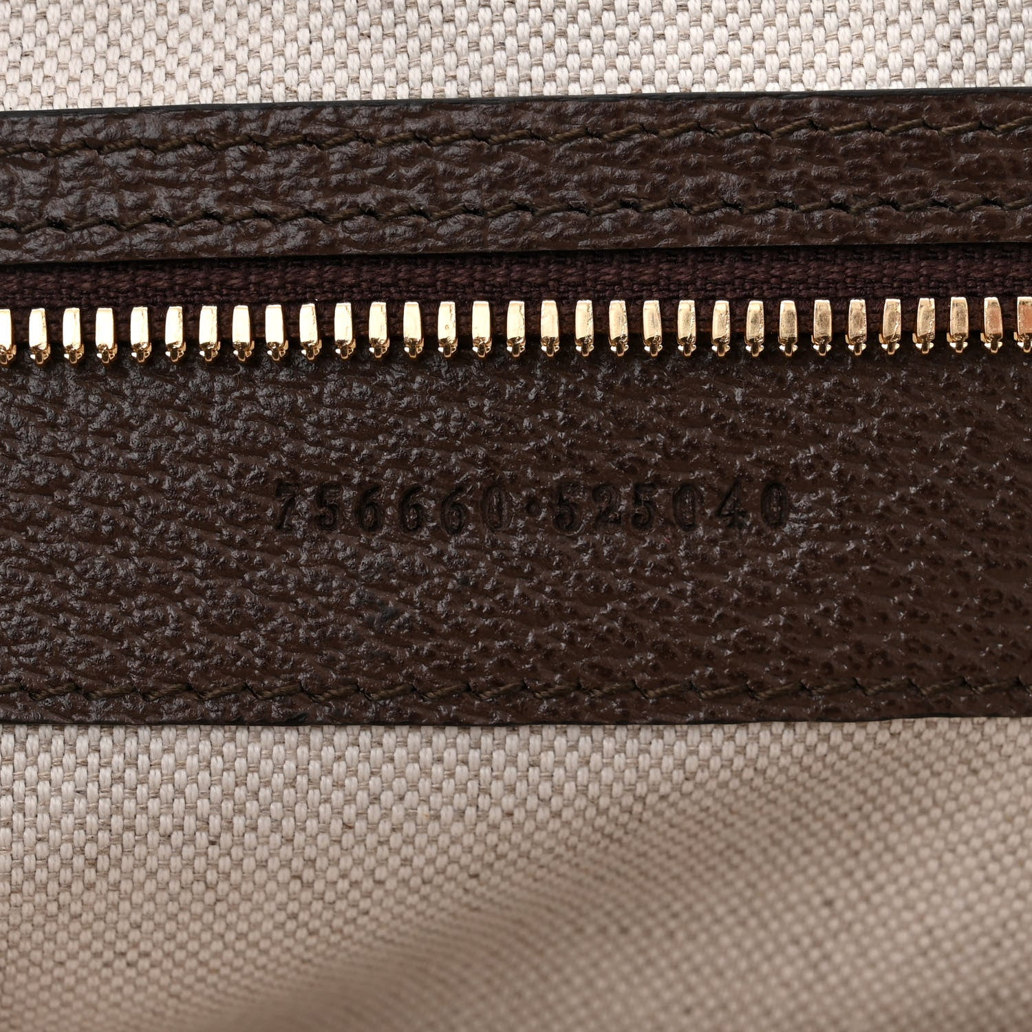 Gucci Monogram Jumbo GG Textured Dollar Calfskin Web Medium Ophidia Shopping Tote Camel Ebony 7 of 10