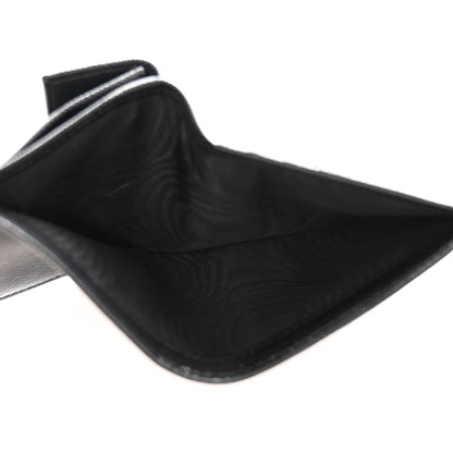 Prada Saffiano Triangle Bi-Fold Wallet Black 7 of 8
