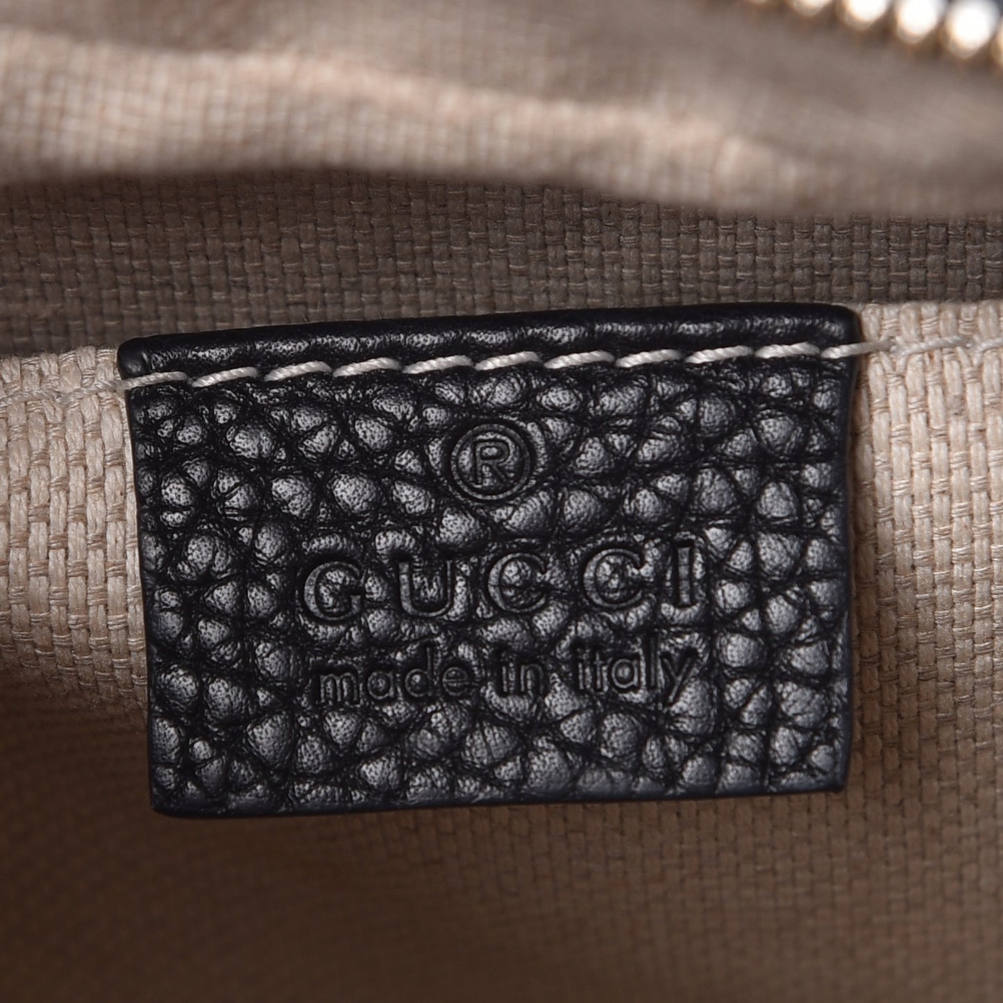 Pebbled Calfskin Small Soho Disco Bag Black