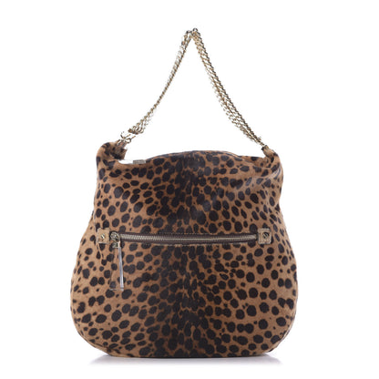 Christian Louboutin Pony Hair Leopard Print Medium Marianna Hobo 1 of 8