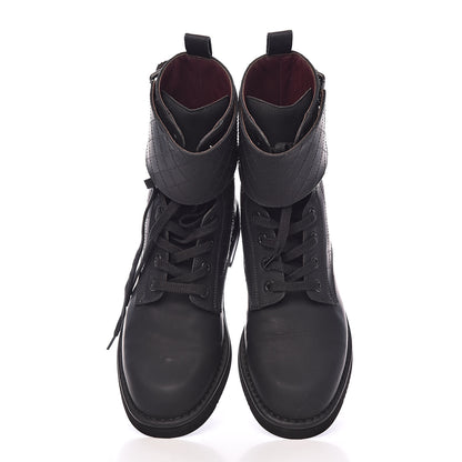 Chanel Suede Calfskin Quilted Mens Combat Short Boots 41.5 Black 12 of 12