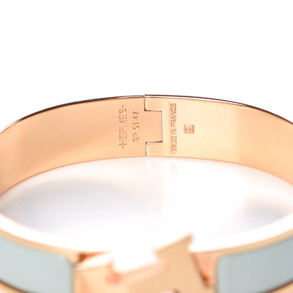 Hermes Enamel Narrow Clic Clac H Bracelet PM Bleu Glacier 5 of 6