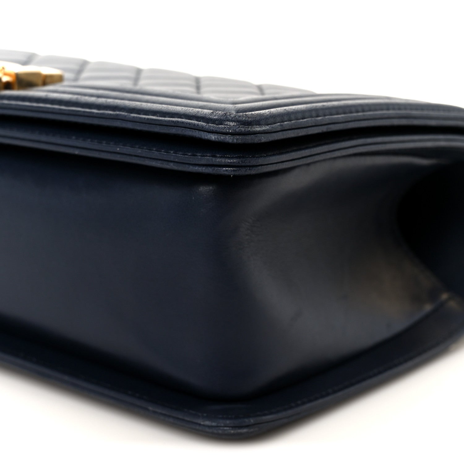 Chanel Lambskin Quilted Medium Boy Flap Dark Navy 10 of 10