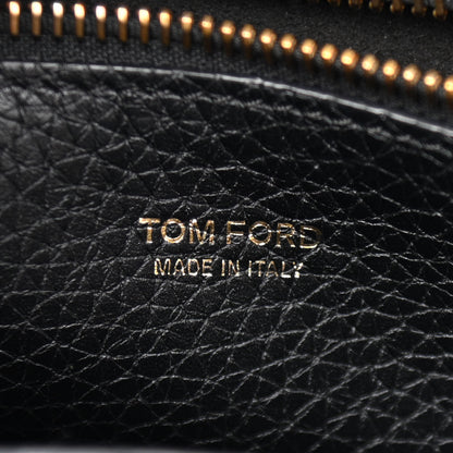 Tom Ford Pebbled Calfskin Zip Shoulder Bag Black 6 of 10