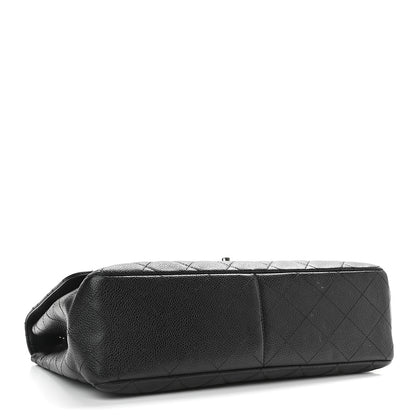 Chanel Caviar Quilted Jumbo Single Flap Black 4 of 11