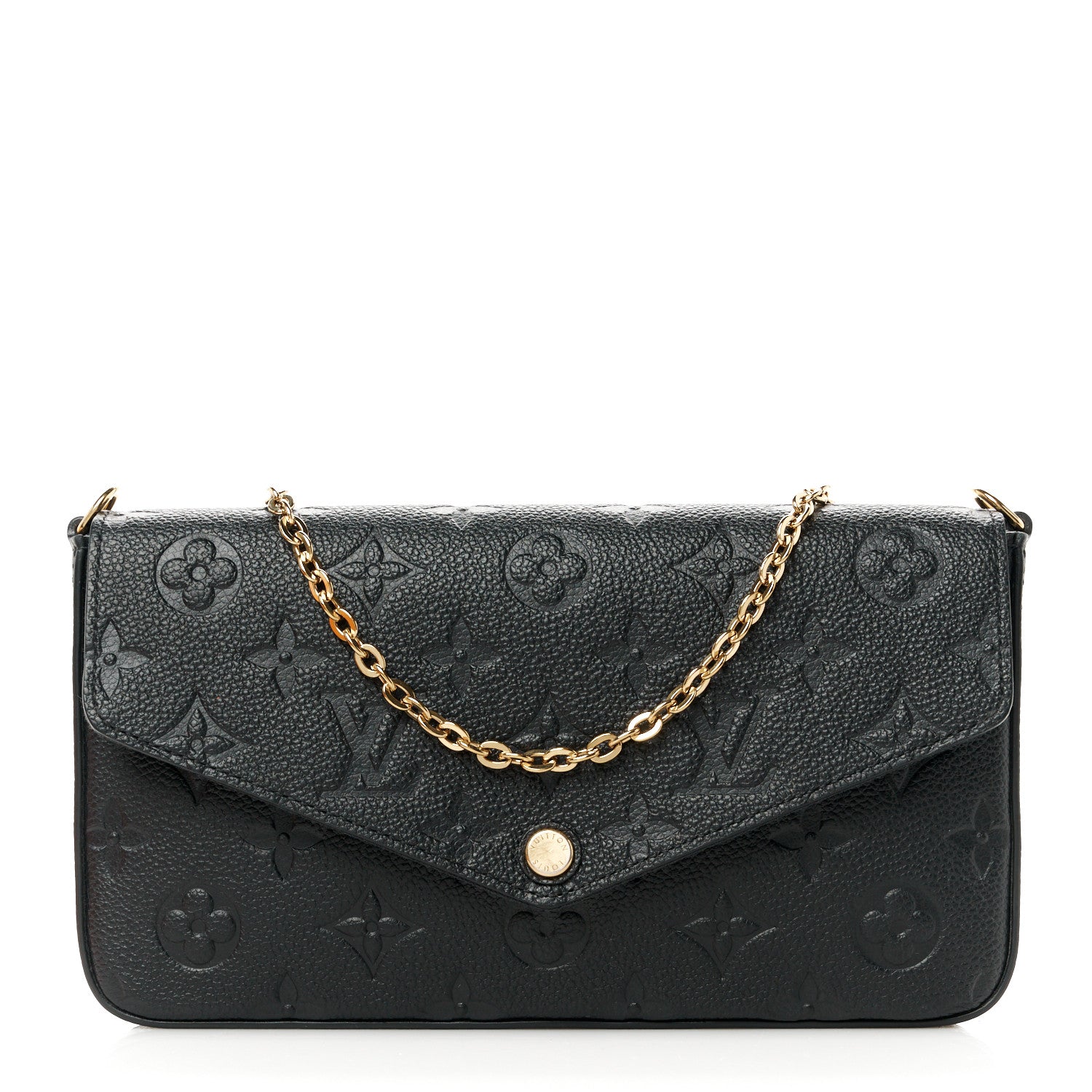 Louis Vuitton Empreinte Pochette Felicie Chain Wallet Black 1 of 11