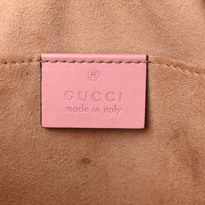 Gucci Calfskin Matelasse Small GG Marmont Chain Shoulder Bag Wild Rose 7 of 21