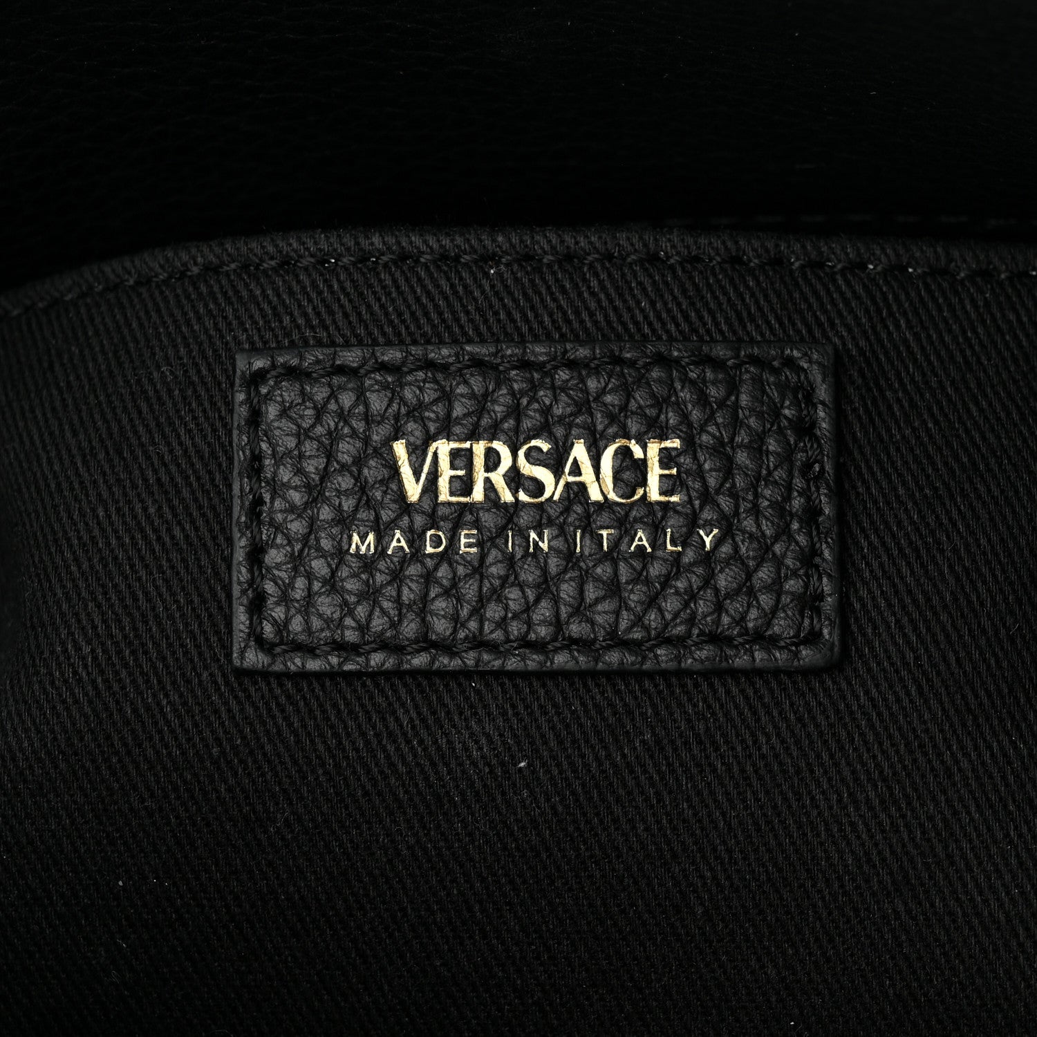 Versace Calfskin Small Virtus Hobo Black 6 of 9