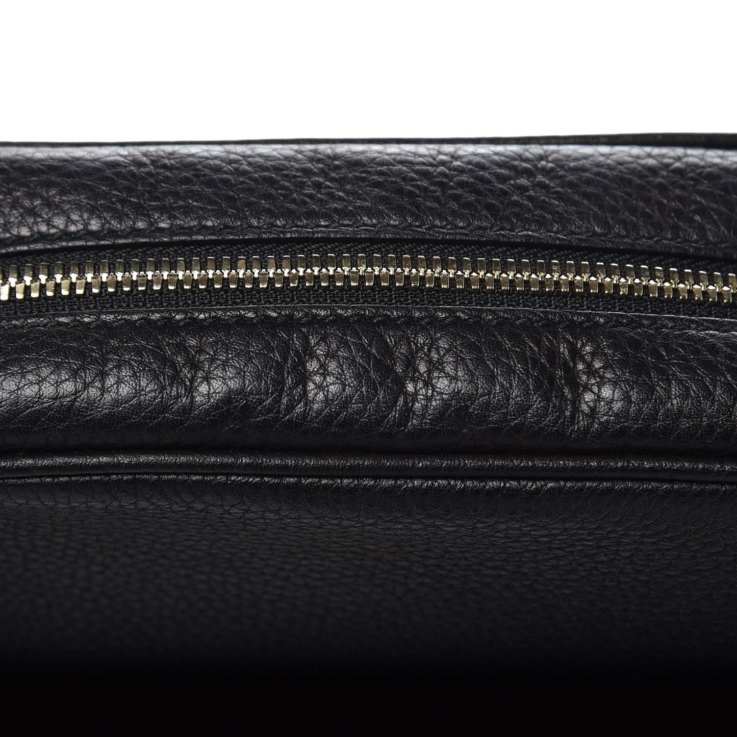 Pebbled Calfskin Small Soho Disco Bag Black