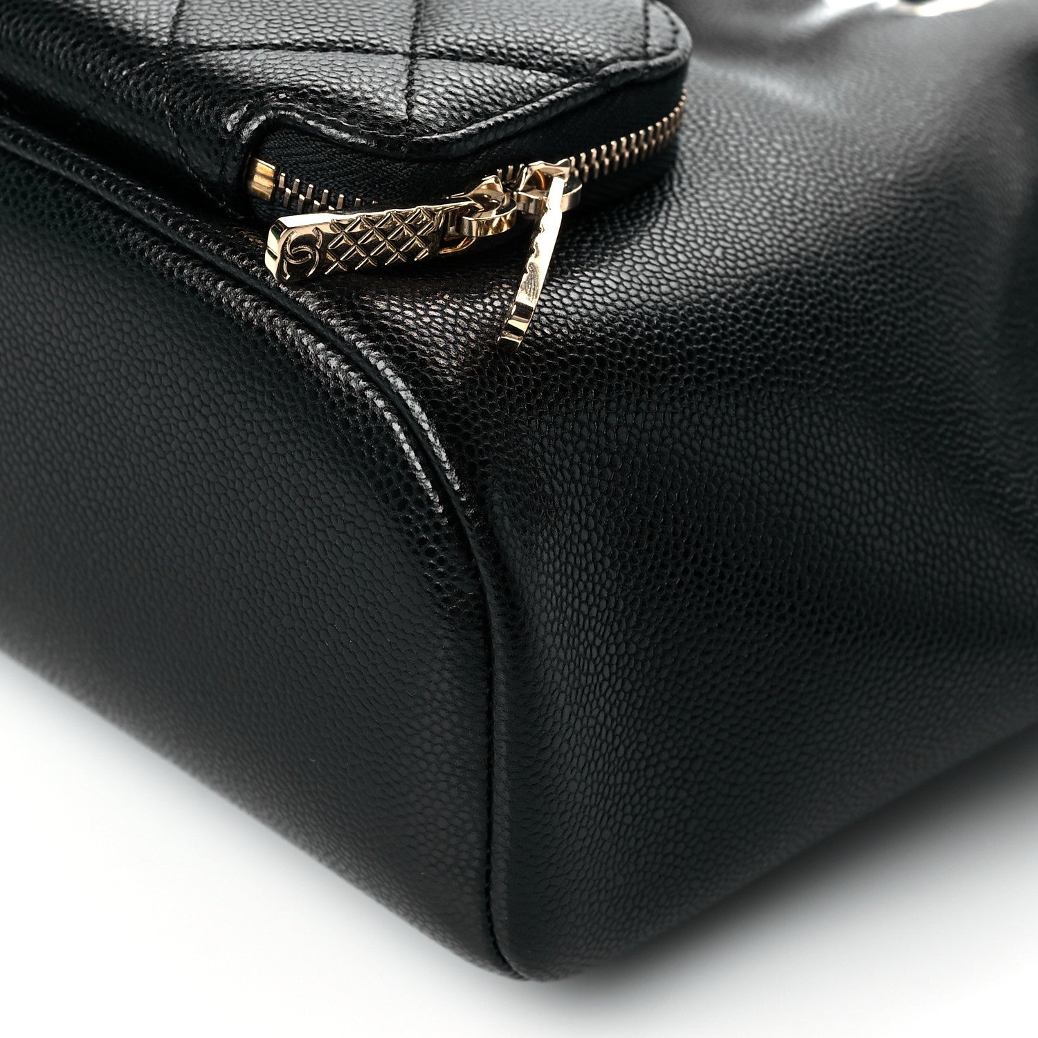 Chanel Caviar Quilted CC Pocket Bucket Bag Black 10 of 11