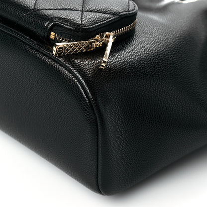 Chanel Caviar Quilted CC Pocket Bucket Bag Black 10 of 11