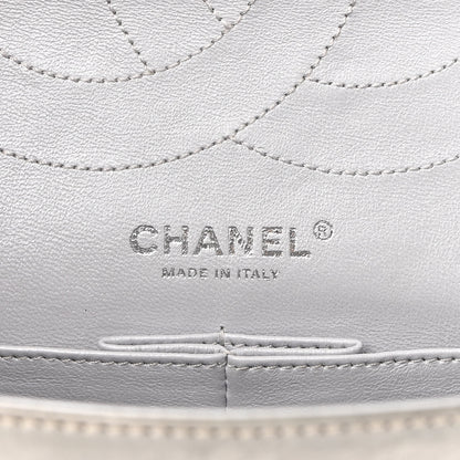 Chanel Metallic Aged Calfskin Quilted 2.55 Reissue 227 Flap Silver 6 of 12