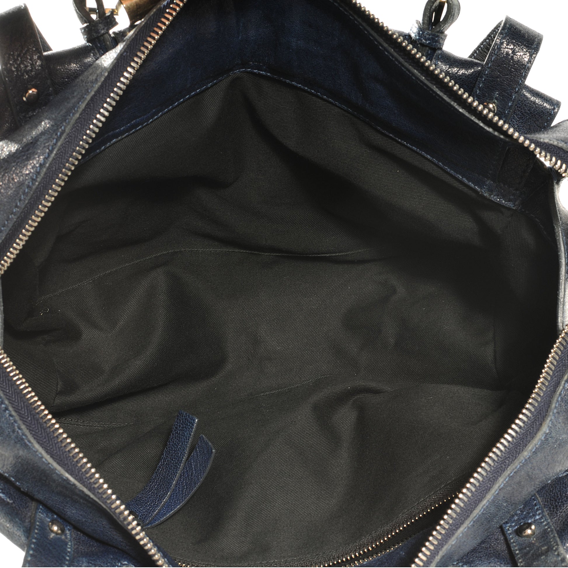 Chloe Leather Saskia Satchel Navy 5 of 7