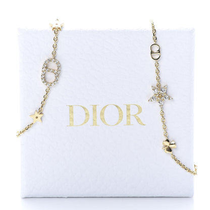 Christian Dior Crystal Star Charms Bracelet Set Gold 8 of 8