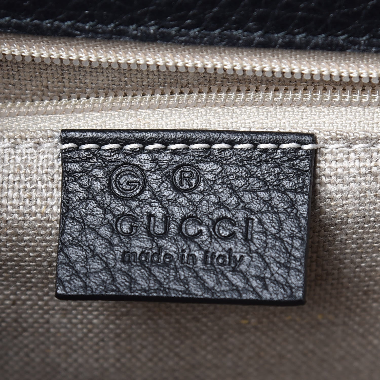 Gucci Dollar Calfskin Interlocking G Shoulder Bag Black 6 of 10