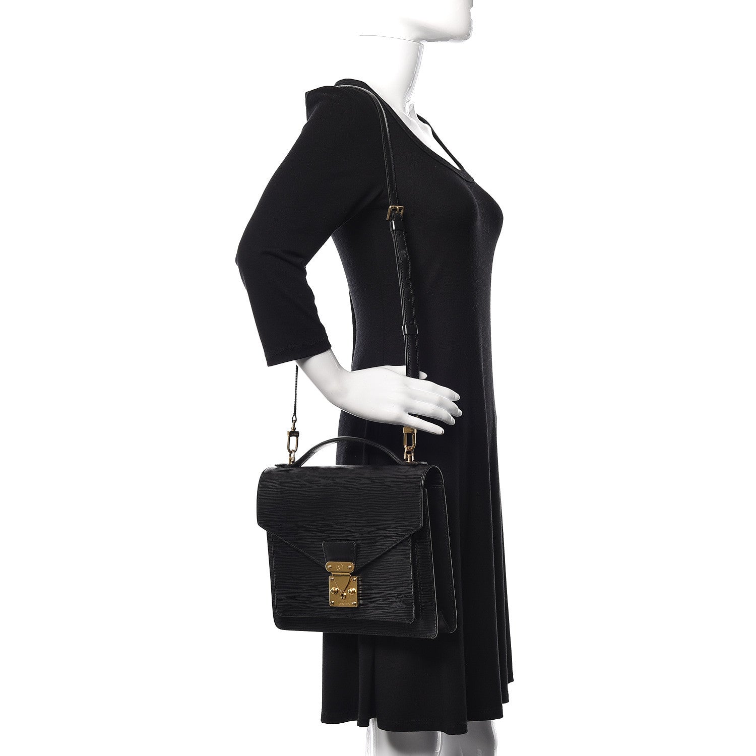 Louis Vuitton Epi Monceau Black 2 of 19