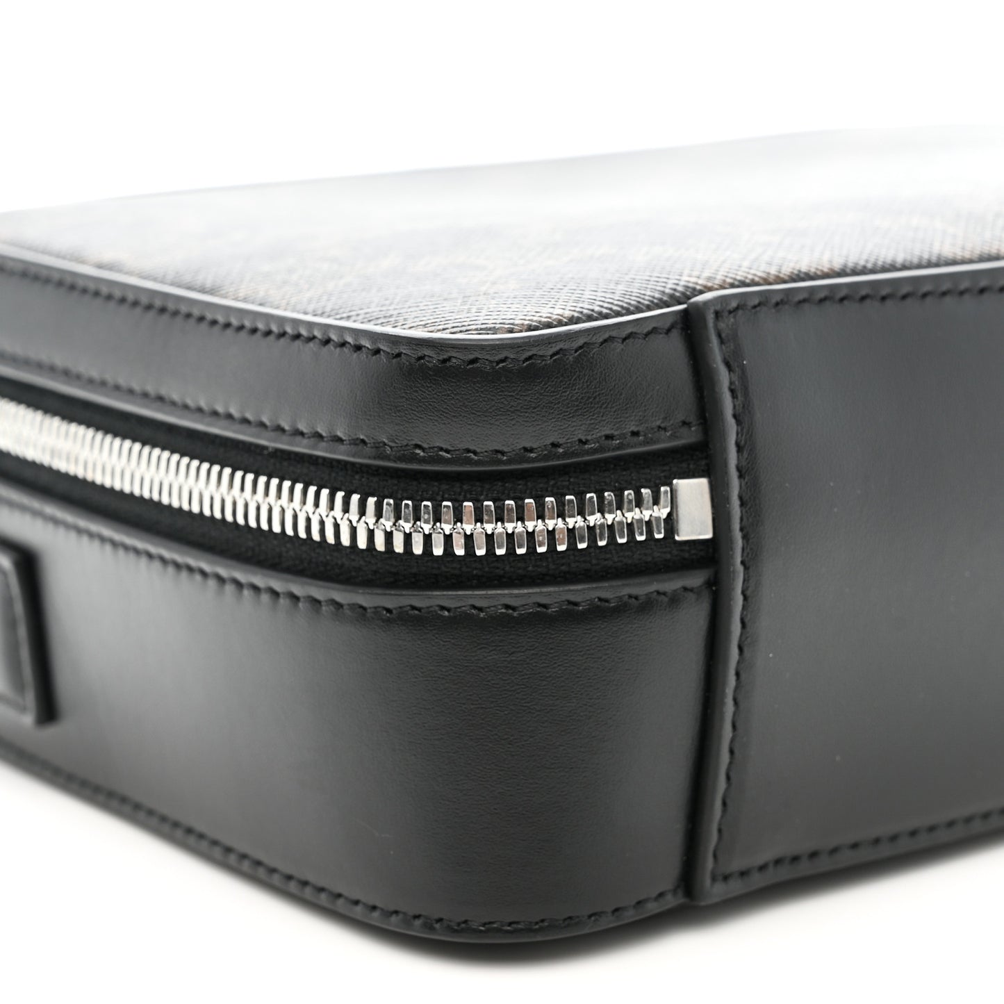 Triomphe Canvas Top Handle Messenger Box Black