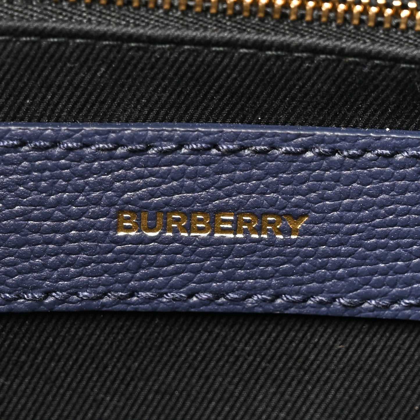 Grainy Calfskin House Check Medium Banner Tote Regency Blue