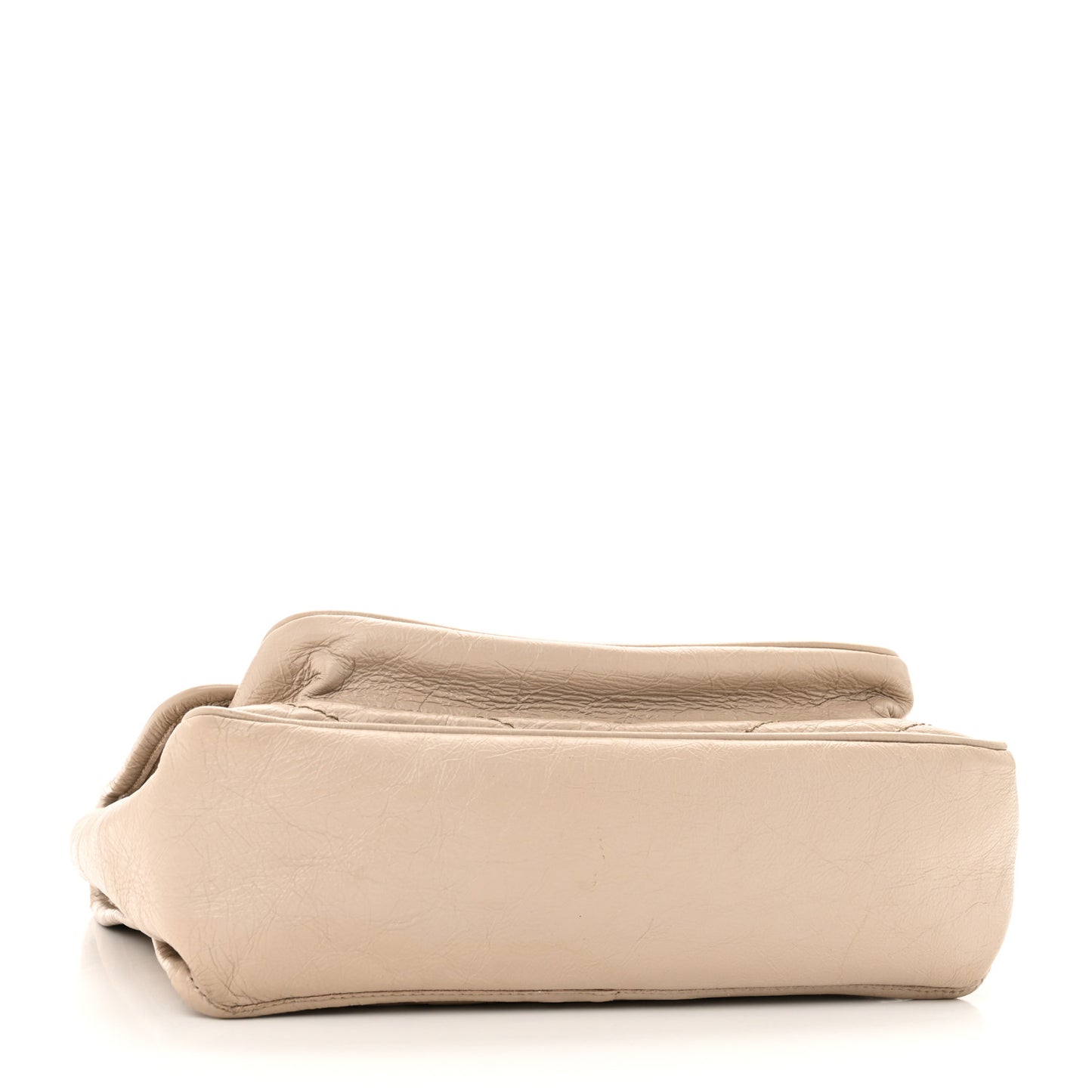 Crinkled Calfskin Matelasse Monogram Medium Niki Chain Satchel Gold Sand