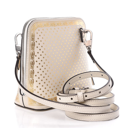 Gucci X SEGA Calfskin GUCCY Stars Mini Dome Shoulder Bag Mystic White Gold 3 of 9