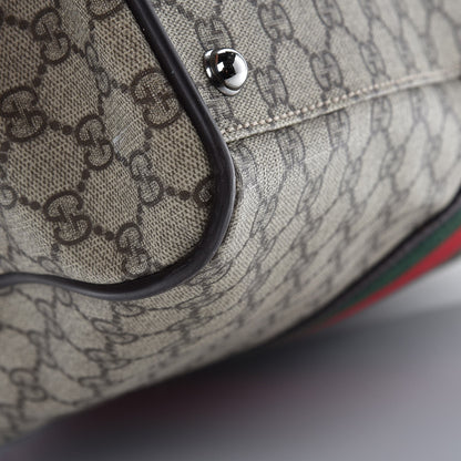 Gucci GG Plus Monogram Web Carry On Duffle Bag Ebony 12 of 14