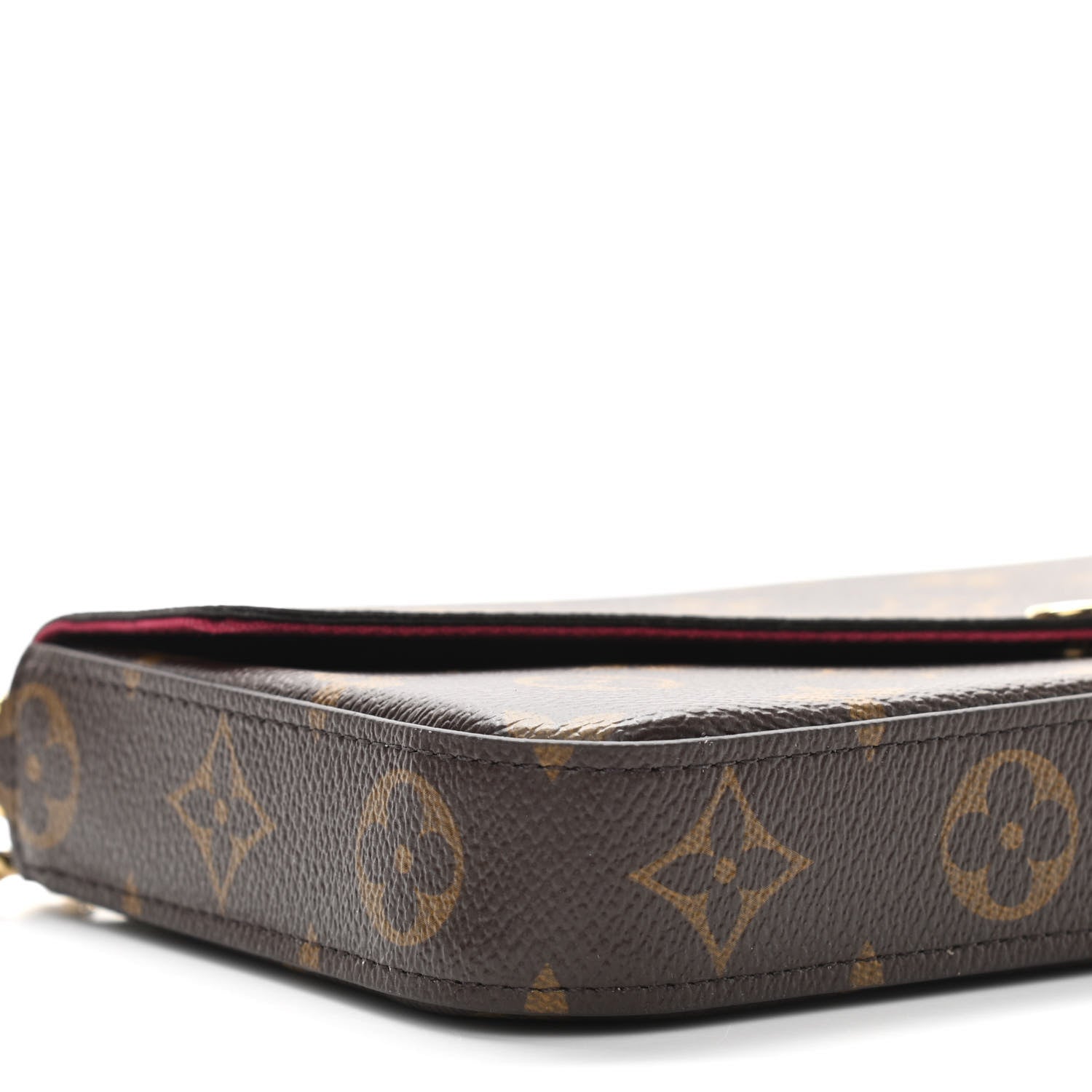 Louis Vuitton Monogram Pochette Felicie Chain Wallet Fuchsia 9 of 11