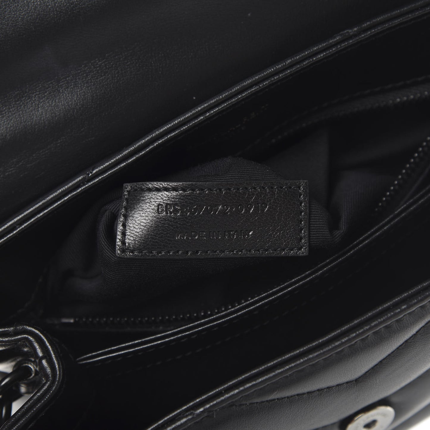 Calfskin Y Quilted Monogram Toy Loulou Crossbody Bag Black
