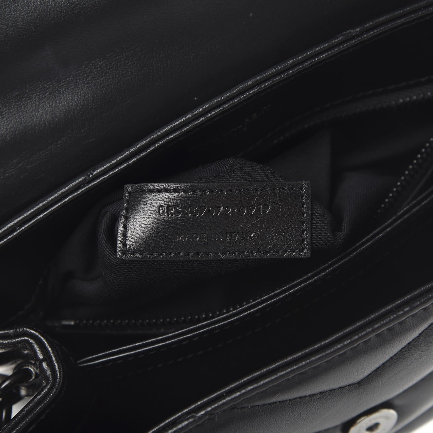 Saint Laurent Calfskin Y Quilted Monogram Toy Loulou Crossbody Bag Black 6 of 9