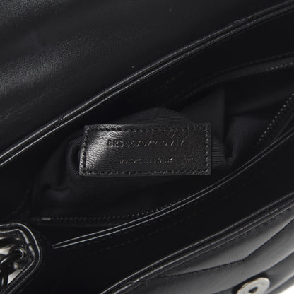 Saint Laurent Calfskin Y Quilted Monogram Toy Loulou Crossbody Bag Black 6 of 9