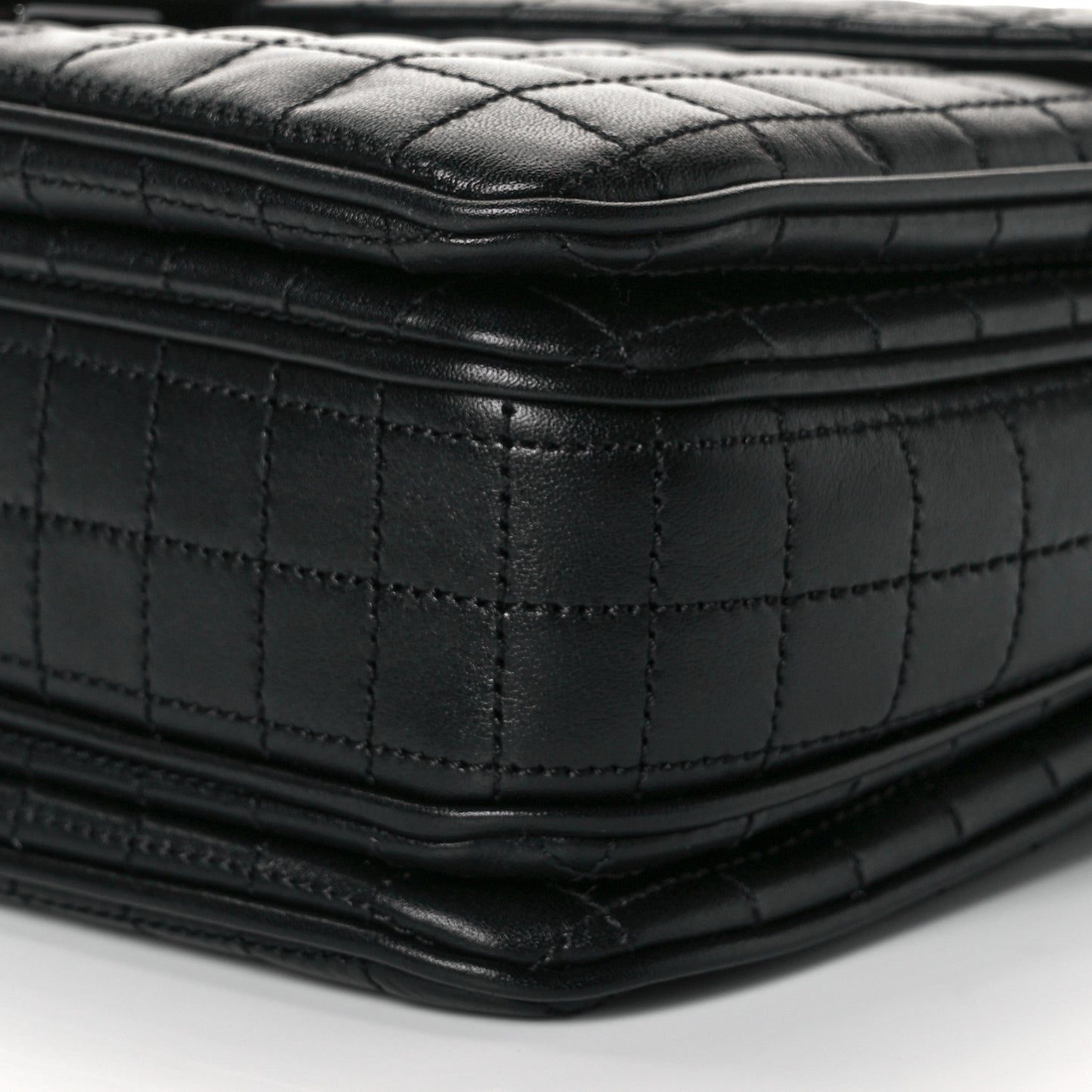 Calfskin Quilted Medium C Bag Black
