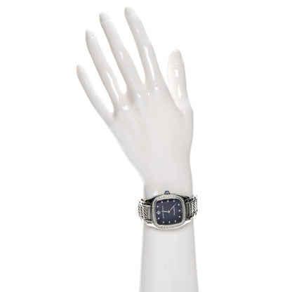 David Yurman Stainless Steel Diamond Bezel Purple Mother of Pearl 32mm Thoroughbred Quartz Watch 5 of 6
