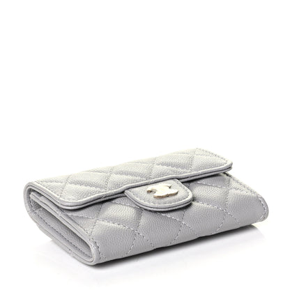Chanel Caviar Quilted Flap Card Holder Wallet Grey 3 of 6