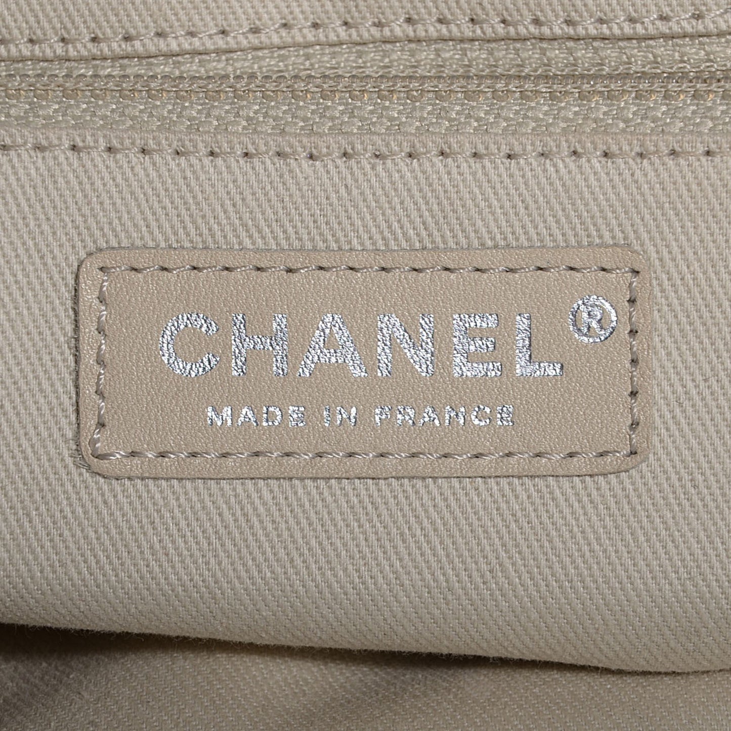 Caviar Half Moon Large Flap Dark Beige