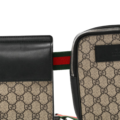 Gucci GG Supreme Monogram Web Belt Bag Black 9 of 13