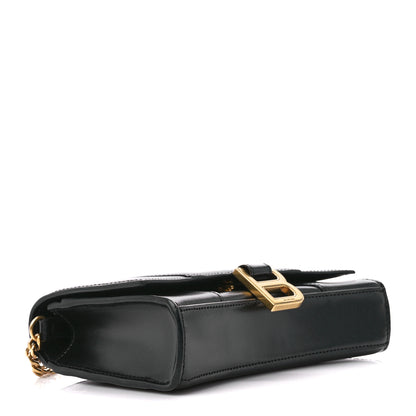 Balenciaga Shiny Box Calfskin Hourglass Chain Bag Black 4 of 10