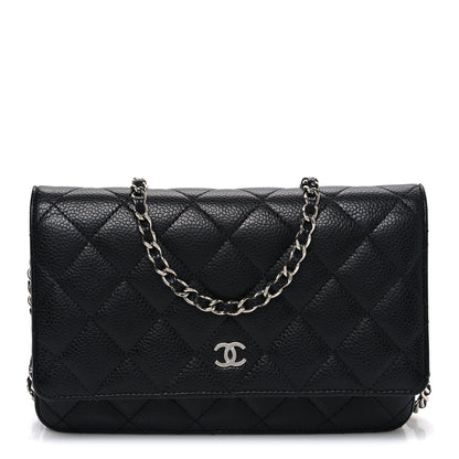Chanel Caviar Quilted Wallet on Chain WOC Black 1 of 12