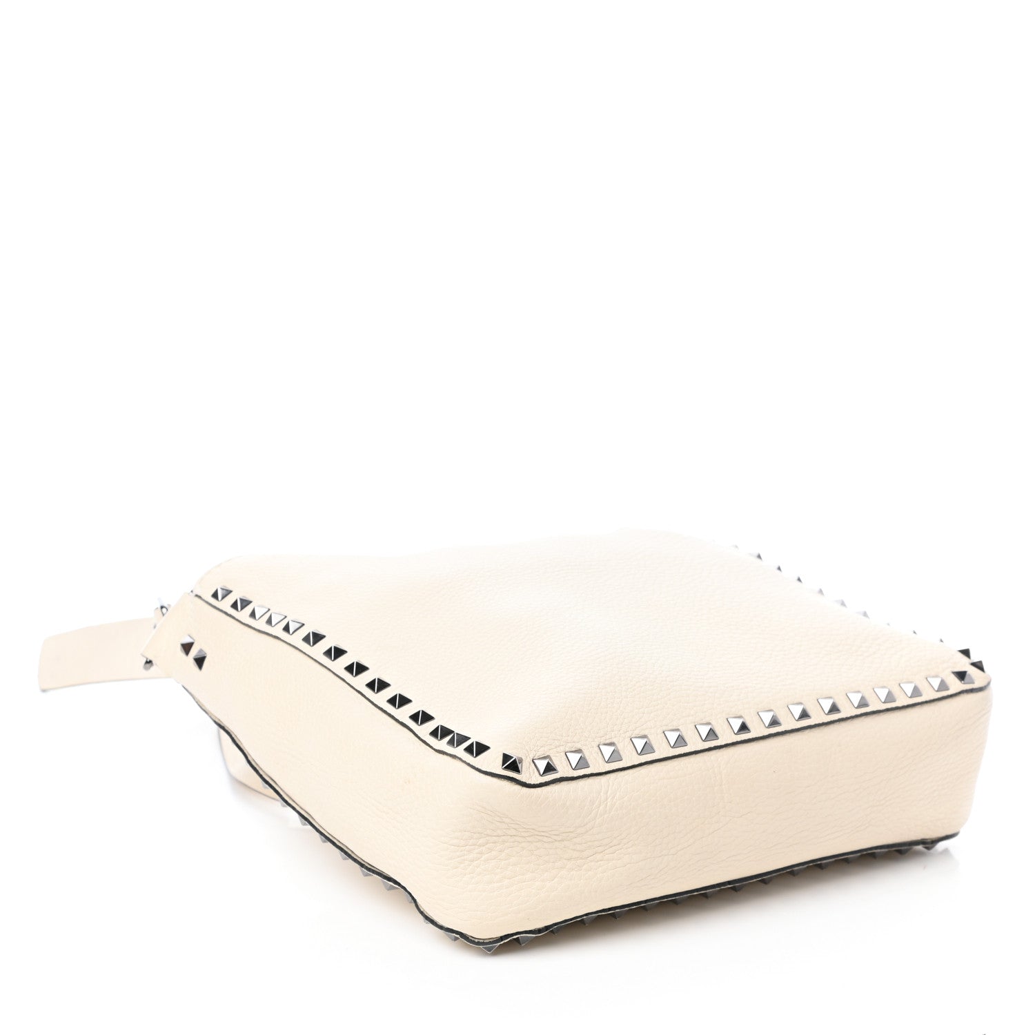 Valentino Garavani Pebbled Calfskin Small Rockstud Flip-Lock Messenger Bag Light Ivory 5 of 12