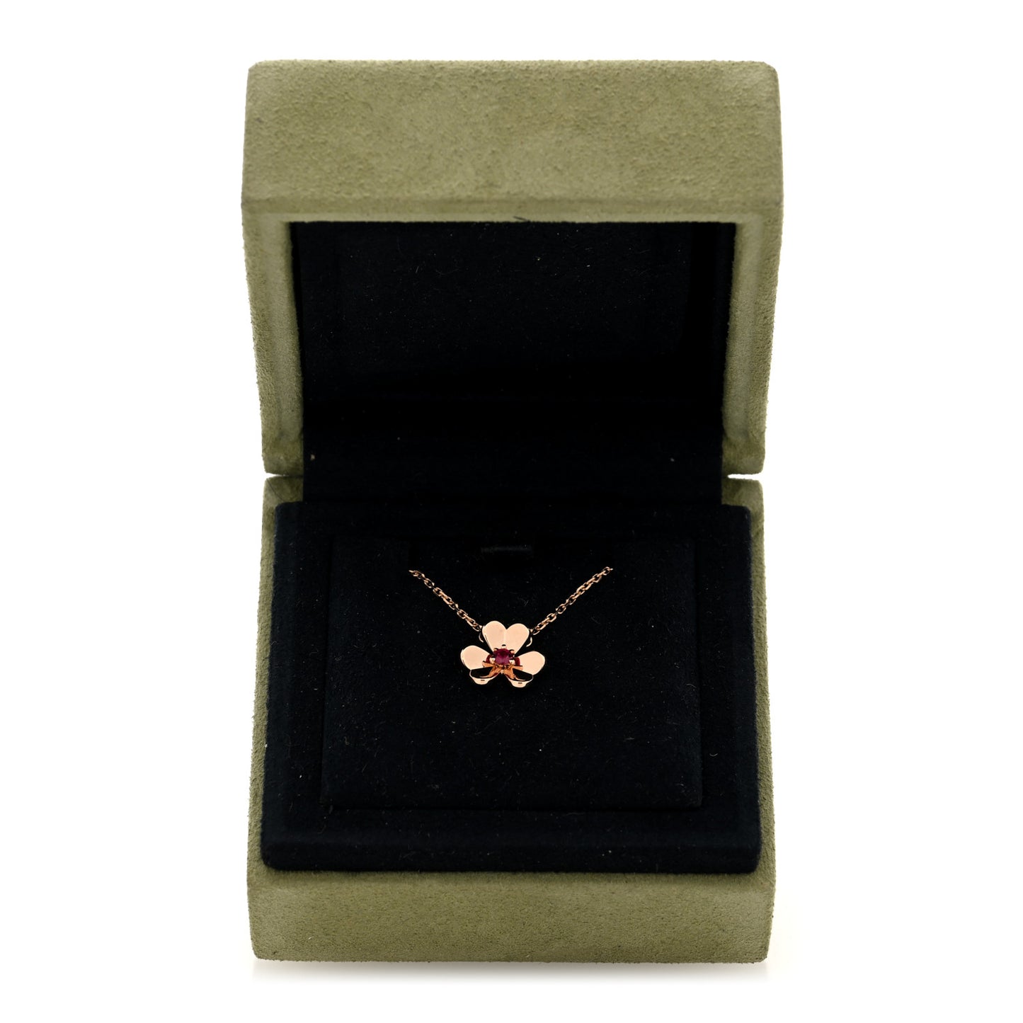 18K Rose Gold Ruby Mini Frivole Pendant Necklace