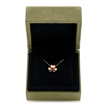 Van Cleef & Arpels 18K Rose Gold Ruby Mini Frivole Pendant Necklace 5 of 5