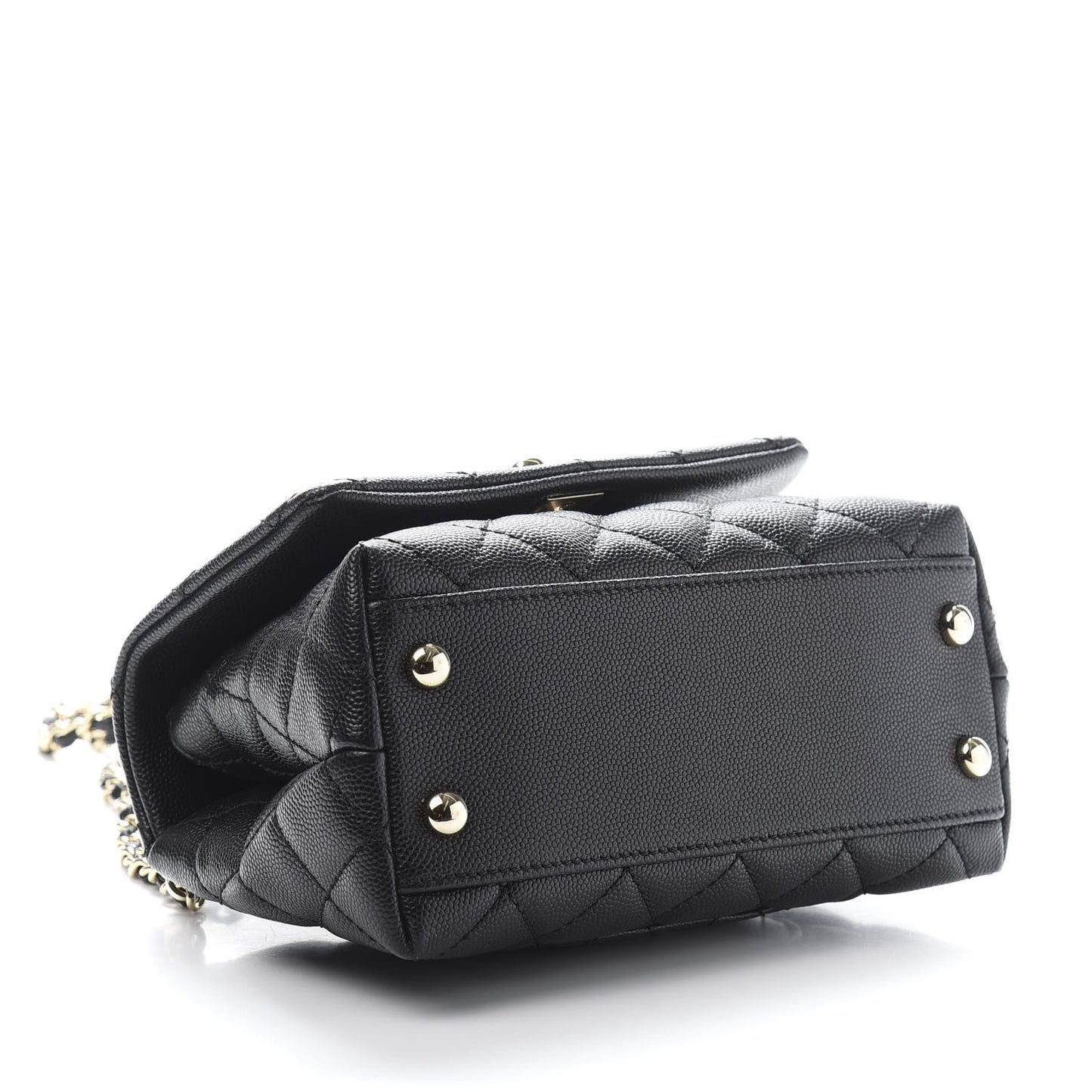 Caviar Quilted Extra Mini Coco Handle Flap Black